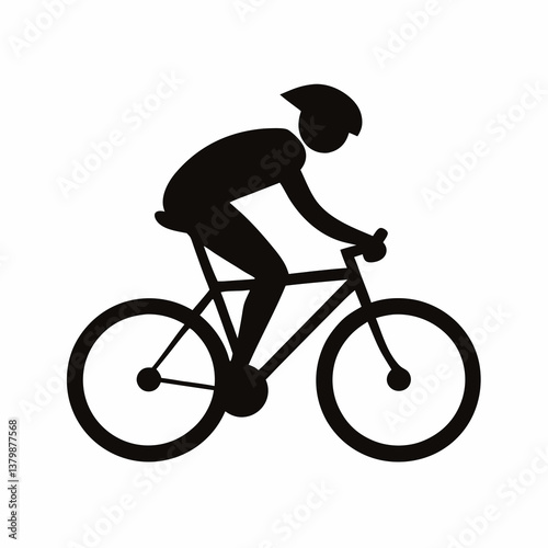 Silhouette of a cyclist riding a bike