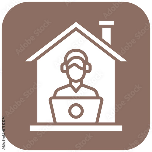 Telecommuting Icon