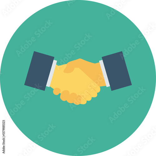 handshake Illustration on a white background.
