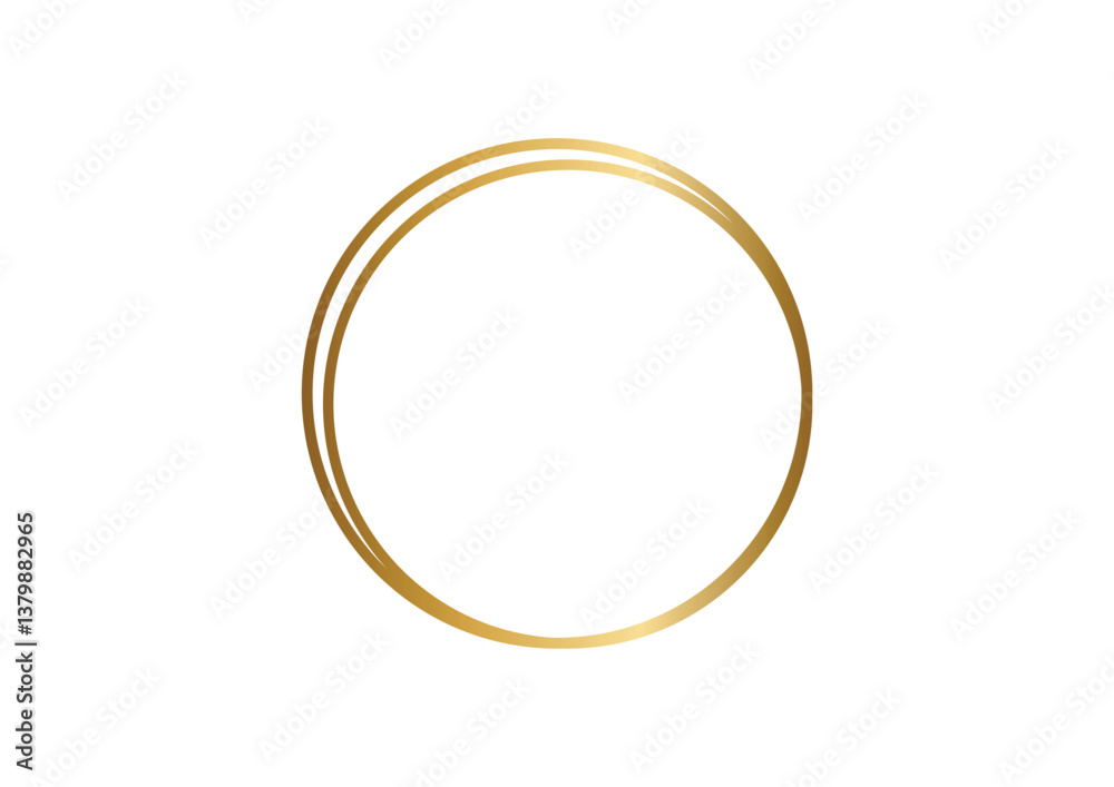 Elegant gold circle frame – luxury hand-drawn round border for invitations, logos, and minimalist design projects Elegant gold circle frame – luxury hand-drawn round border for invitations, logos, and minimalist design projects