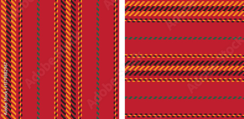 Obraz na płótnie Seamless pattern abstract stripe set. w salonie