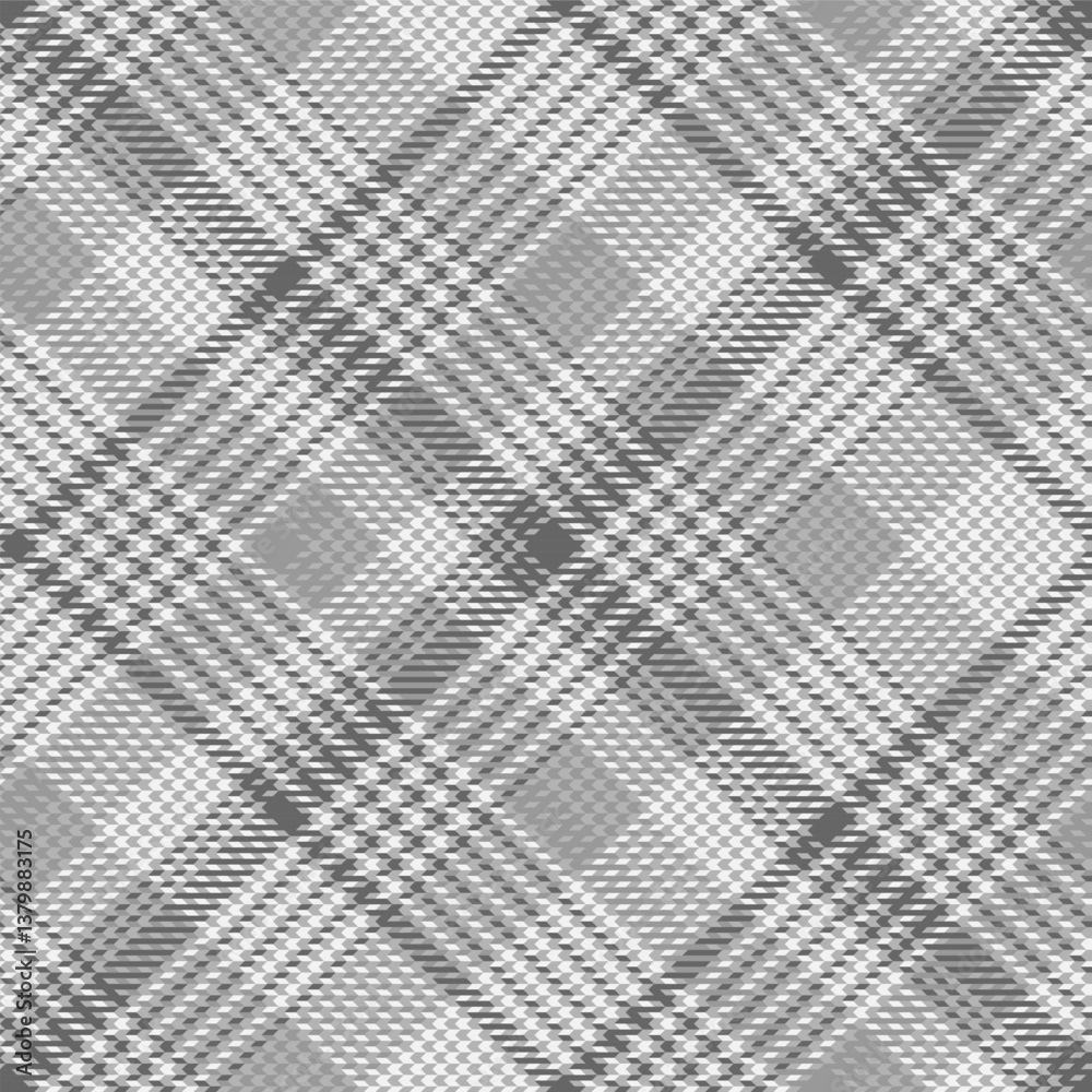 Black and white plaid seamless pattern.