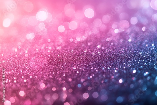 Closeup of pink glitter texture with sparkling bokeh and shiny effect
