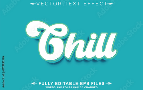 Editable text effect chill mock up suitable for business brand
