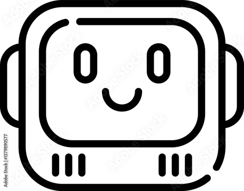 robot Illustration on a white background.