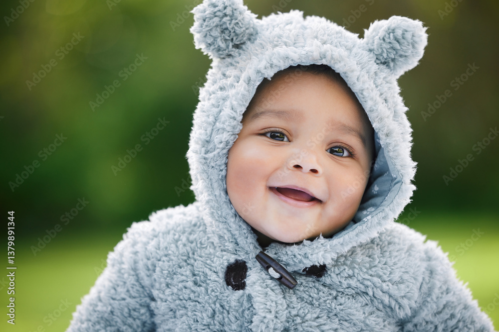Baby, portrait and happy in playground, backyard or park for fun, joy and development as toddler. Boy, kid and positive in outdoor with growth, curiosity and weekend in garden for adventure as youth Baby, portrait and happy in playground, backyard or park for fun, joy and development as toddler. Boy, kid and positive in outdoor with growth, curiosity and weekend in garden for adventure as youth