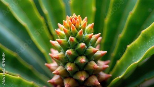 Close up of sharp spikes on Madagascar palm tree Pachypodium lamerei,  close up,  green