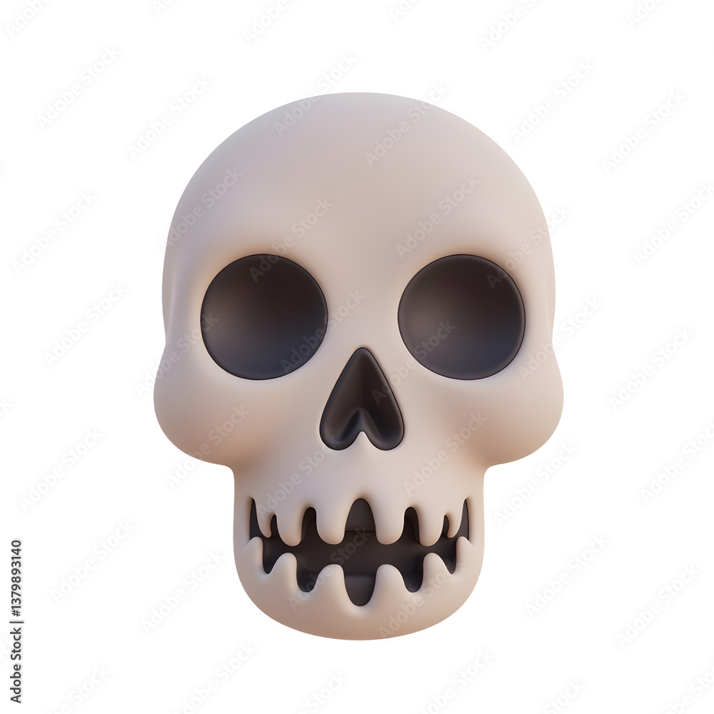 Cute Cartoon Skull 3D Render for Halloween Cute Cartoon Skull 3D Render for Halloween