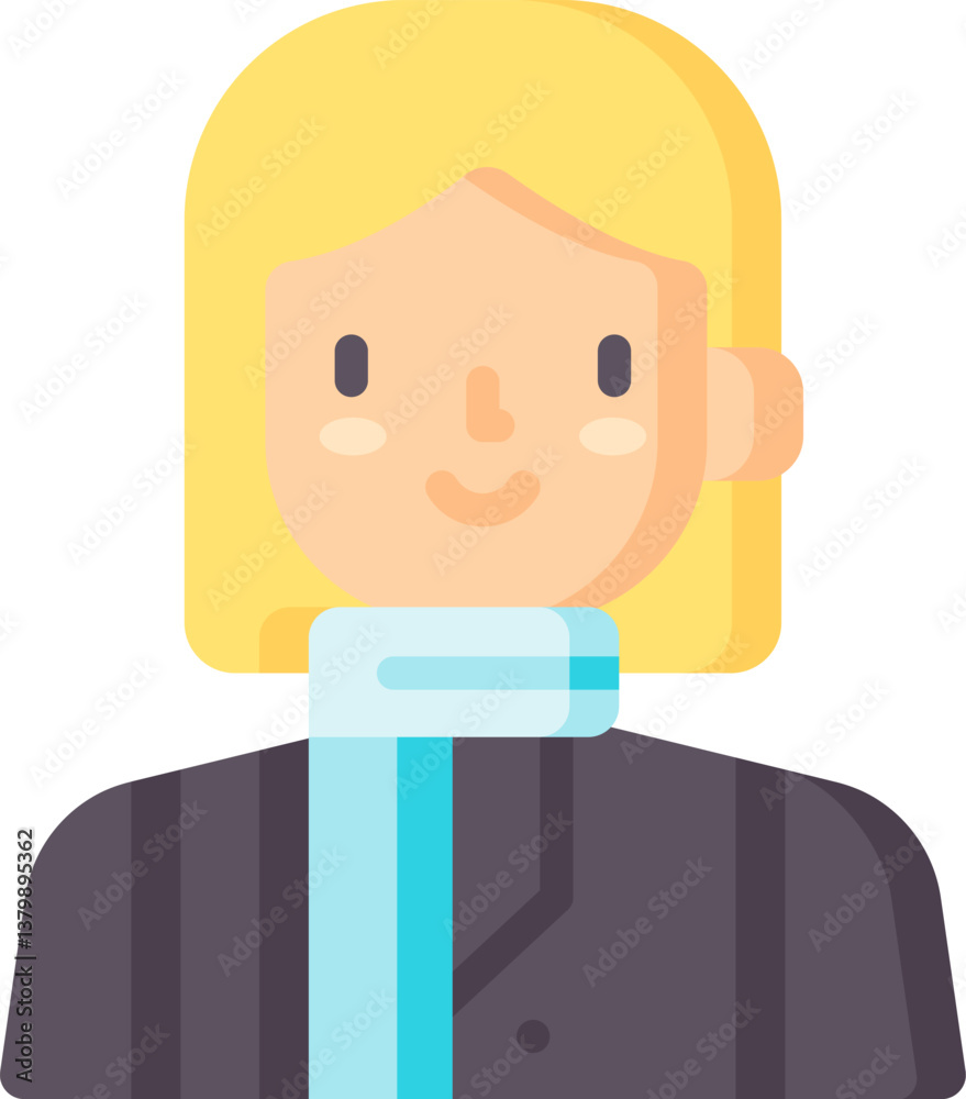 aunt Illustration on a white background.