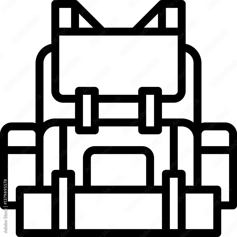 backpack Illustration on a white background. backpack Illustration on a white background.