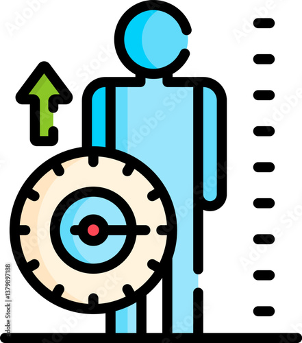 body mass index Illustration on a white background.