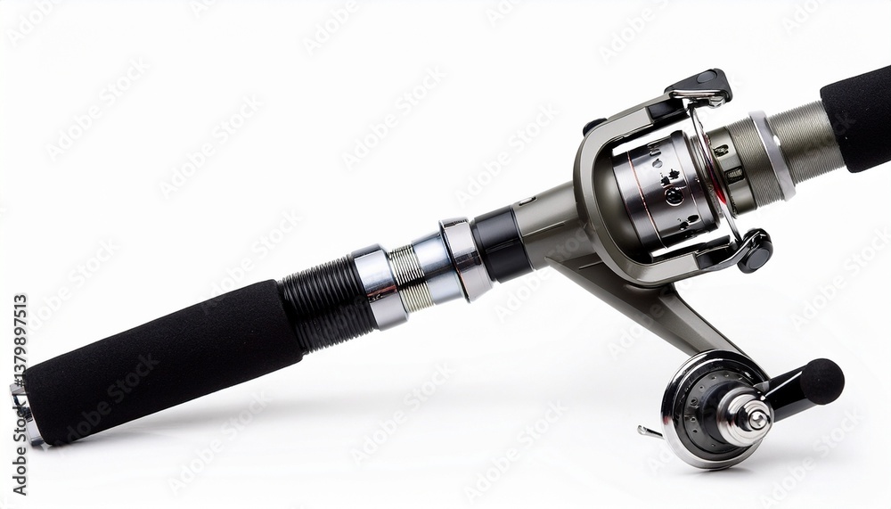 fishing rod on white background fishing rod on white background
