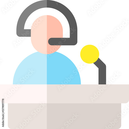 broadcaster Illustration on a white background.