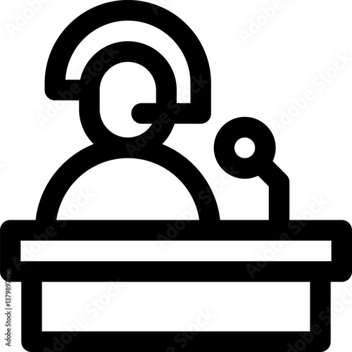 broadcaster Illustration on a white background.