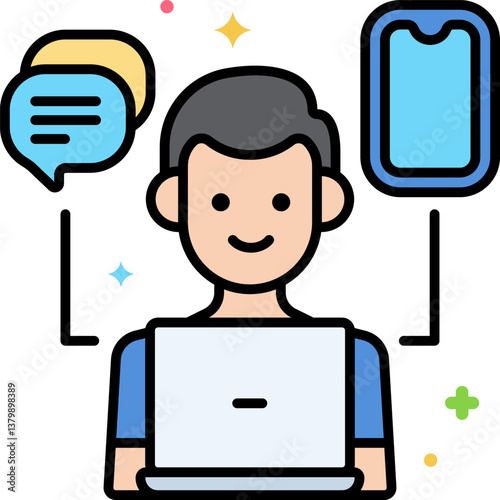 byod Illustration on a white background. photo