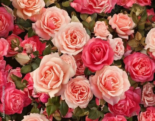 Valentines day concept background. Roses, gifts, romantic decorations. Place for text.