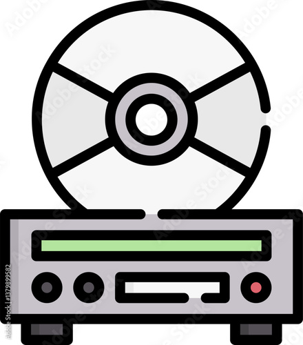 cd player Illustration on a white background