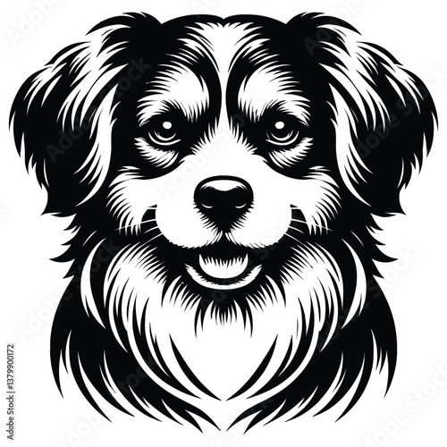 black and white dog