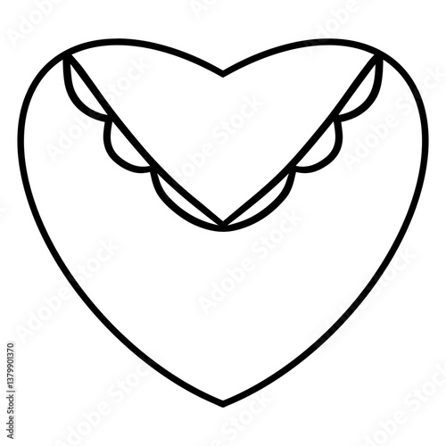 Sweet little heart. Doodle illustration in vector. Design of postcards and invitations.