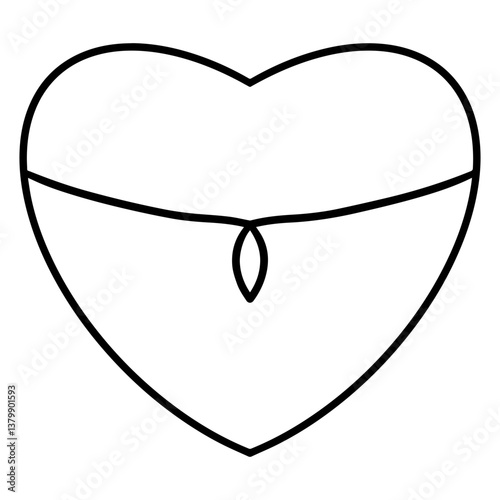 Sweet little heart. Doodle illustration in vector. Design of postcards and invitations.