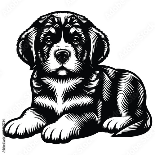 puppy with a bone