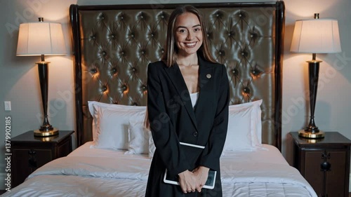The Smiling Woman in Hotel