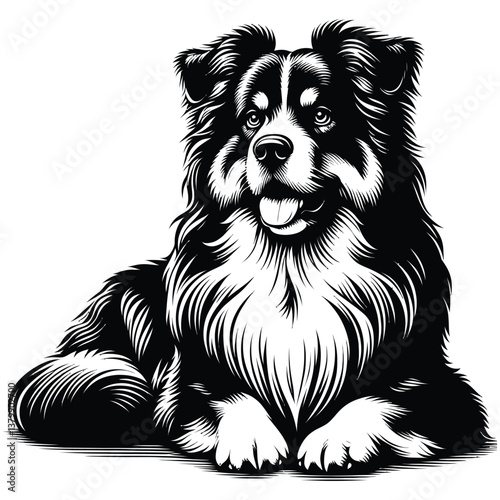 black and white dog