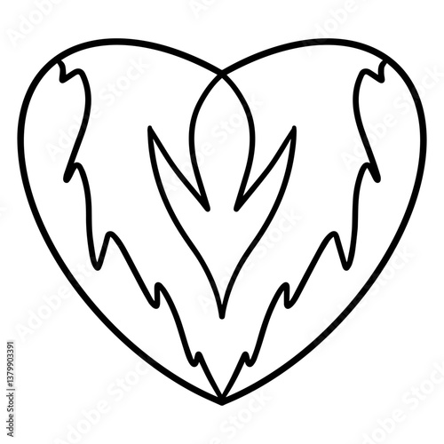Sweet little heart. Doodle illustration in vector. Design of postcards and invitations.