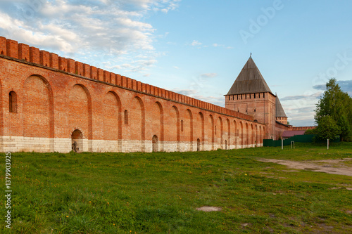 Watchtower and fragment of the fortress wall of the Smolensk Kremlin, Russia