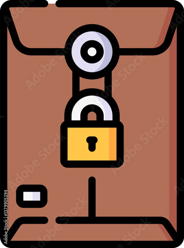 confidential Illustration on a white background