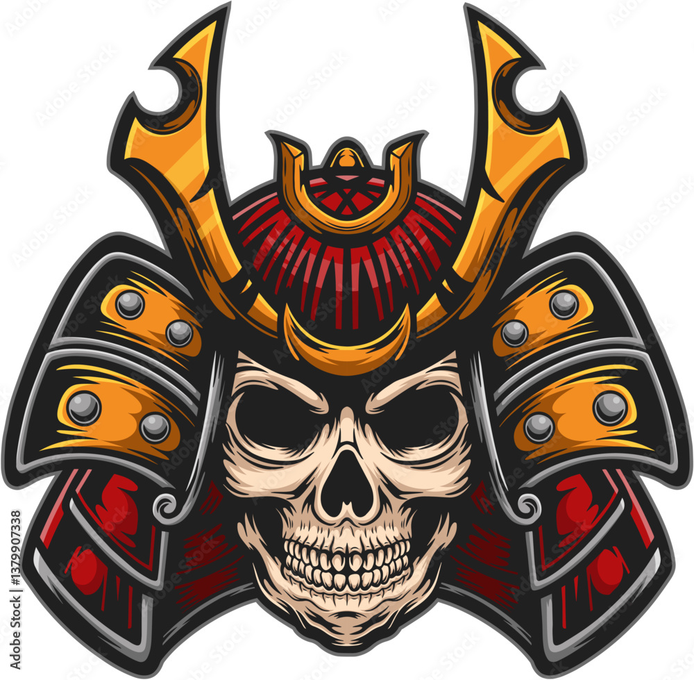 Fototapeta premium vector samurai sticker