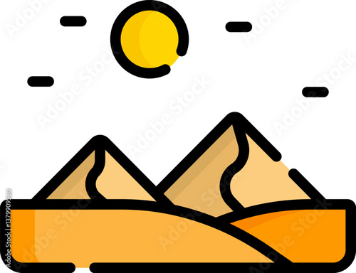 dune Illustration on a white background
