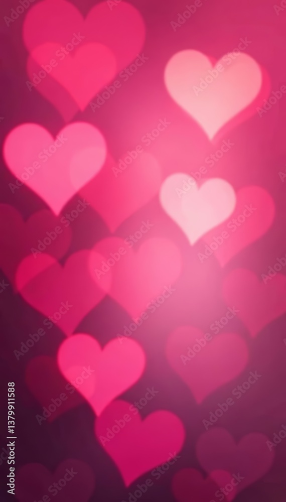 Pink heart bokeh background with soft focus, romantic abstract backdrop for Valentine's Day or wedding themes, love, pink, holiday Pink heart bokeh background with soft focus, romantic abstract backdrop for Valentine's Day or wedding themes, love, pink, holiday