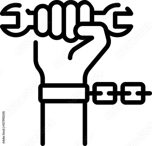 forced labour Illustration on a white background