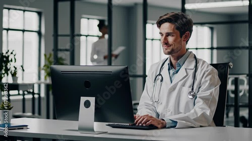The Doctor at His Desk