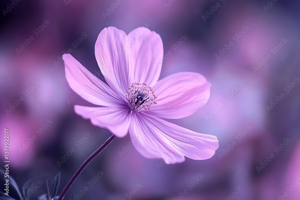 Fototapeta premium A Serene Soft Pink Flower with Dreamy Blurred Edges