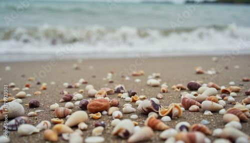 Fototapeta Naklejka Na Ścianę i Meble -  sea shells on the beach