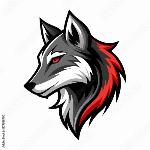 Wallpaper Mural wolf head vector Torontodigital.ca