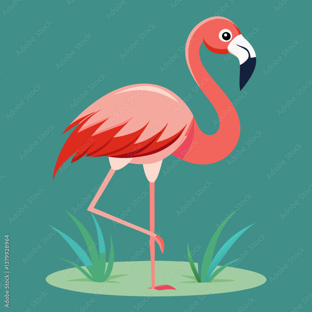 Fototapeta premium pink flamingo bird