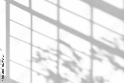 shadow overlay effects of realistic window and tree branch shadow with light blur on transparent background,Summer sunlight and shadow overlay effect