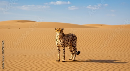 Canvas Print Cheetah Standing in the Desert