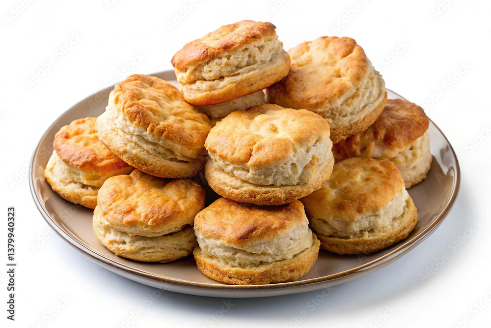 A plate of cookies on a white background A plate of cookies on a white background