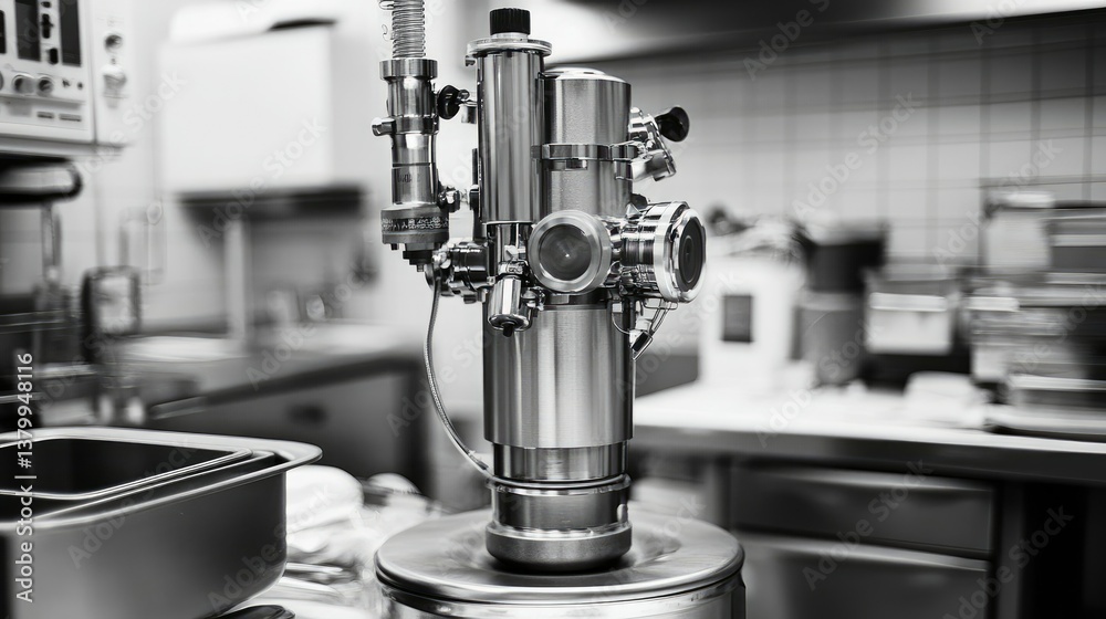 Fototapeta premium Close up view of a scientific instrument device in lab