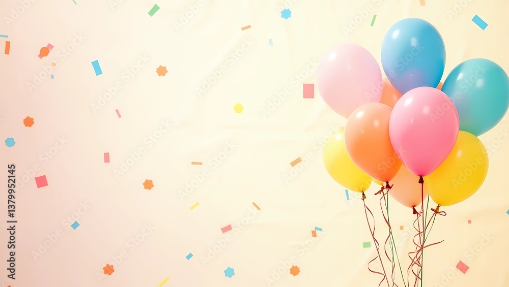 Happy birthday background with balloons  