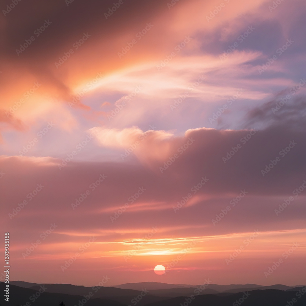 Obraz premium sunset in the mountains