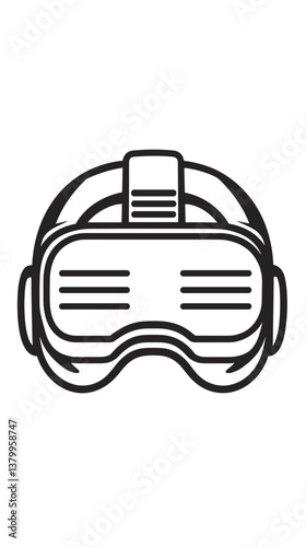 Virtual reality goggles, design representing gaming and immersive technology, copy space