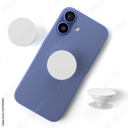 Popsockets on a smartphone, product showcase