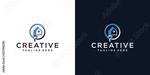 Creative House Painting logo design template