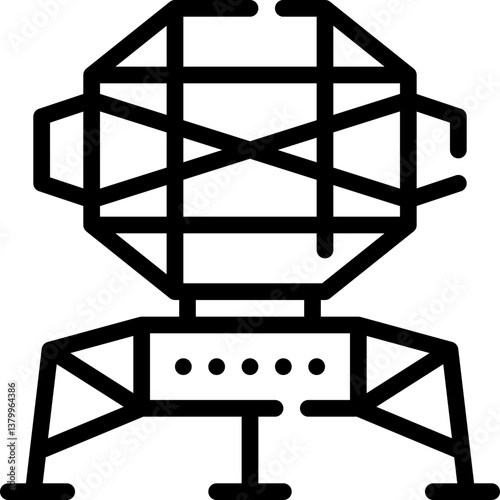 lander Illustration on a white background.