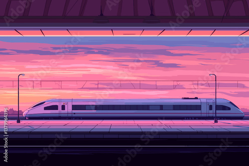 train in the city landscape 
